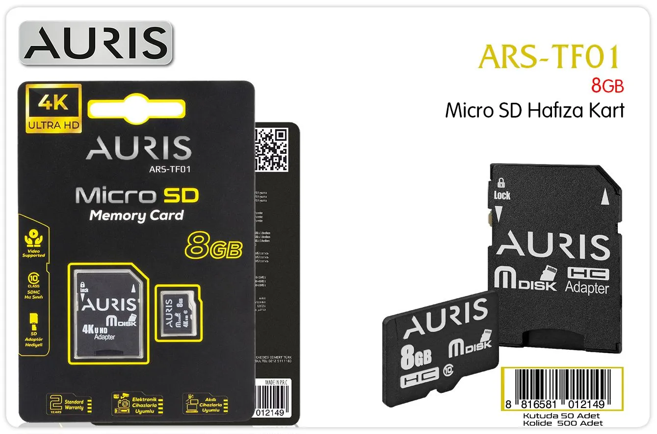 Auris ARS-TF01 8GB Micro SD Hafiza Karti